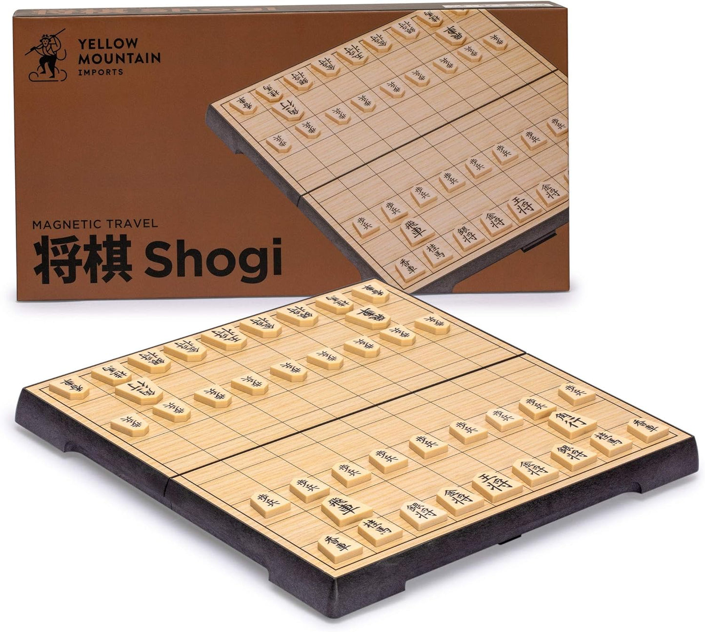 Yellow Mountain Imports Shogi Japanese Chess Magnetic Travel Game Set - 9.6-Inch