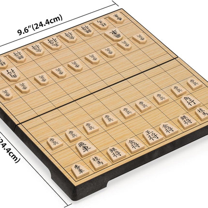 Yellow Mountain Imports Shogi Japanese Chess Magnetic Travel Game Set - 9.6-Inch
